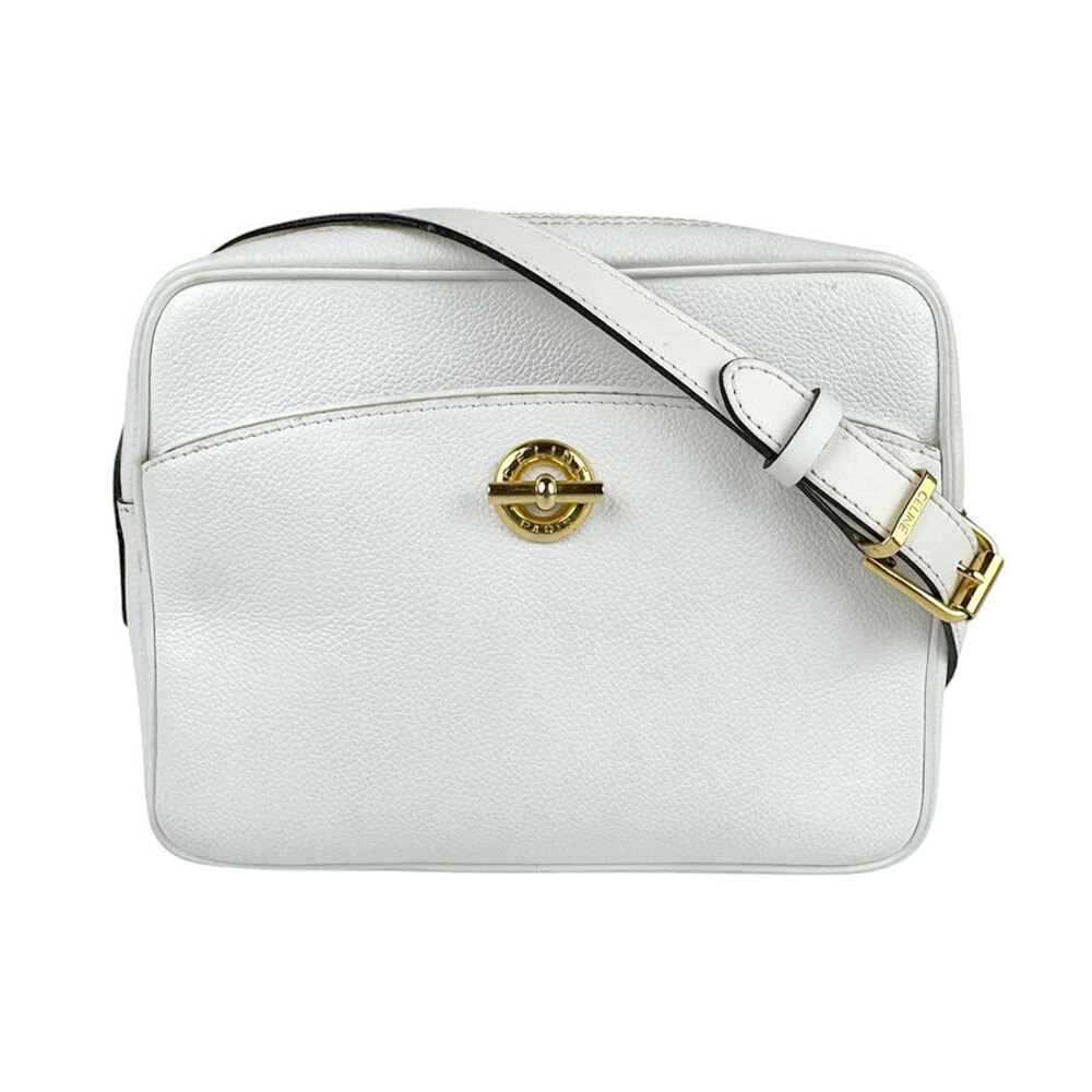 Celine Shoulder Bag Leather White